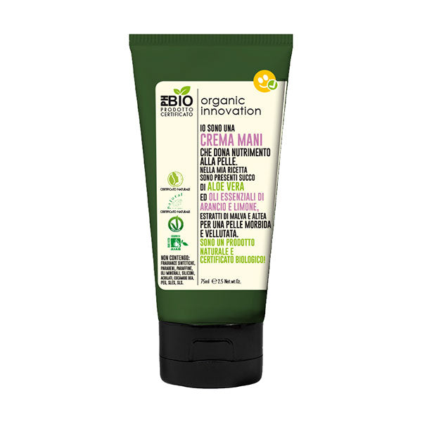 PH BIO ORGANIC INNOVATION CREMA MANI NUTRIENTE ALOE 75 ML - Tre Pi Profumerie