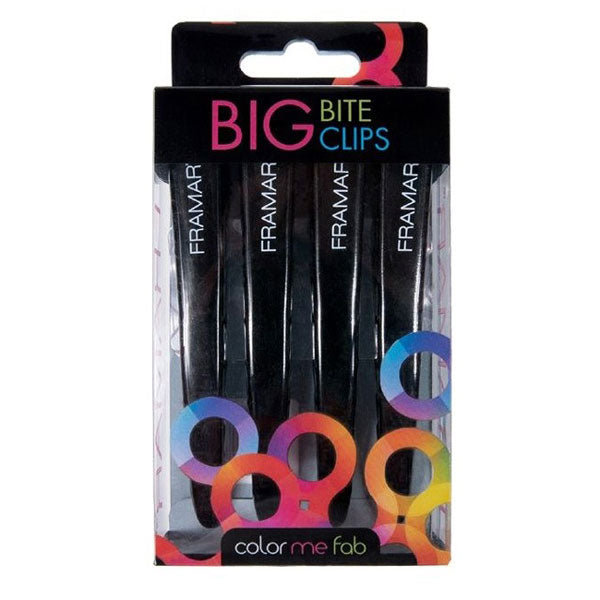 FRAMAR BIG BITE CLIPS BLACK 4 PEZZI - Tre Pi Profumerie