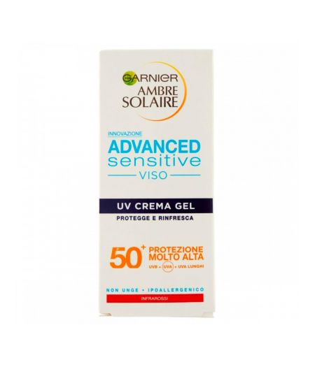 GARNIER AMBRE SOLAIRE GEL CREMA VISO IP50 50 ML - Tre Pi Profumerie