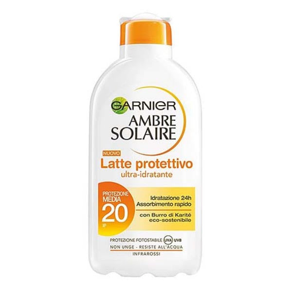 GARNIER AMBRE SOLAIRE LATTE IP20 200 ML - Tre Pi Profumerie