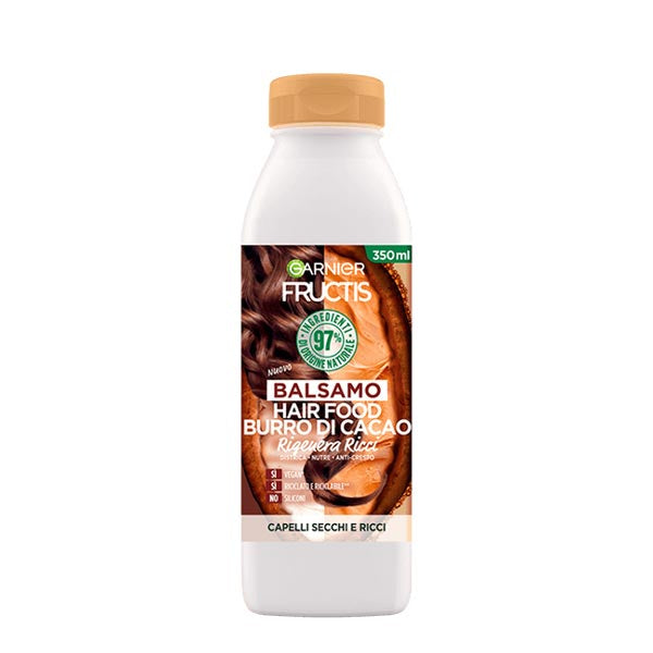 GARNIER FRUCTIS BALSAMOHAIR FOOD BURRO DI CACAO 350 ML - Tre Pi Profumerie
