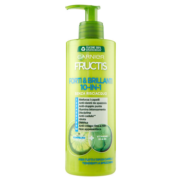 GARNIER FRUCTIS FORTI BRILLANTI 10 IN 1 SENZA RISCIACQUO 400 ML - Tre Pi Profumerie