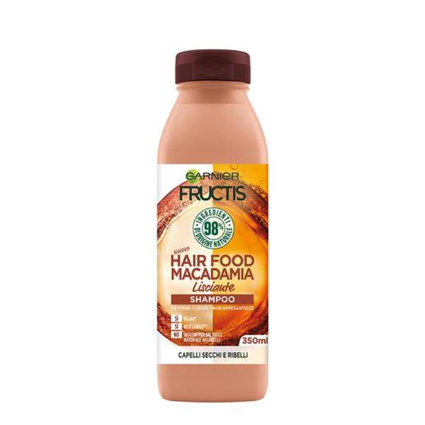 GARNIER FRUCTIS SHAMPOOHAIR FOOD MACADAMIA LISCIANTE 350 ML - Tre Pi Profumerie