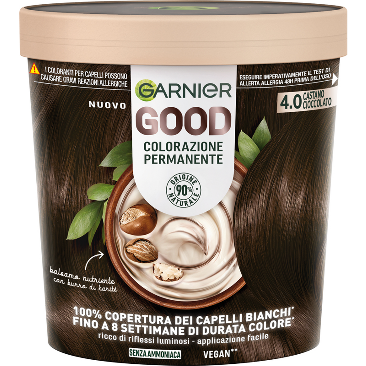 GARNIER GOOD COLORAZIONE PERMANENTE CASTANO CIOCCOLATO 4.0