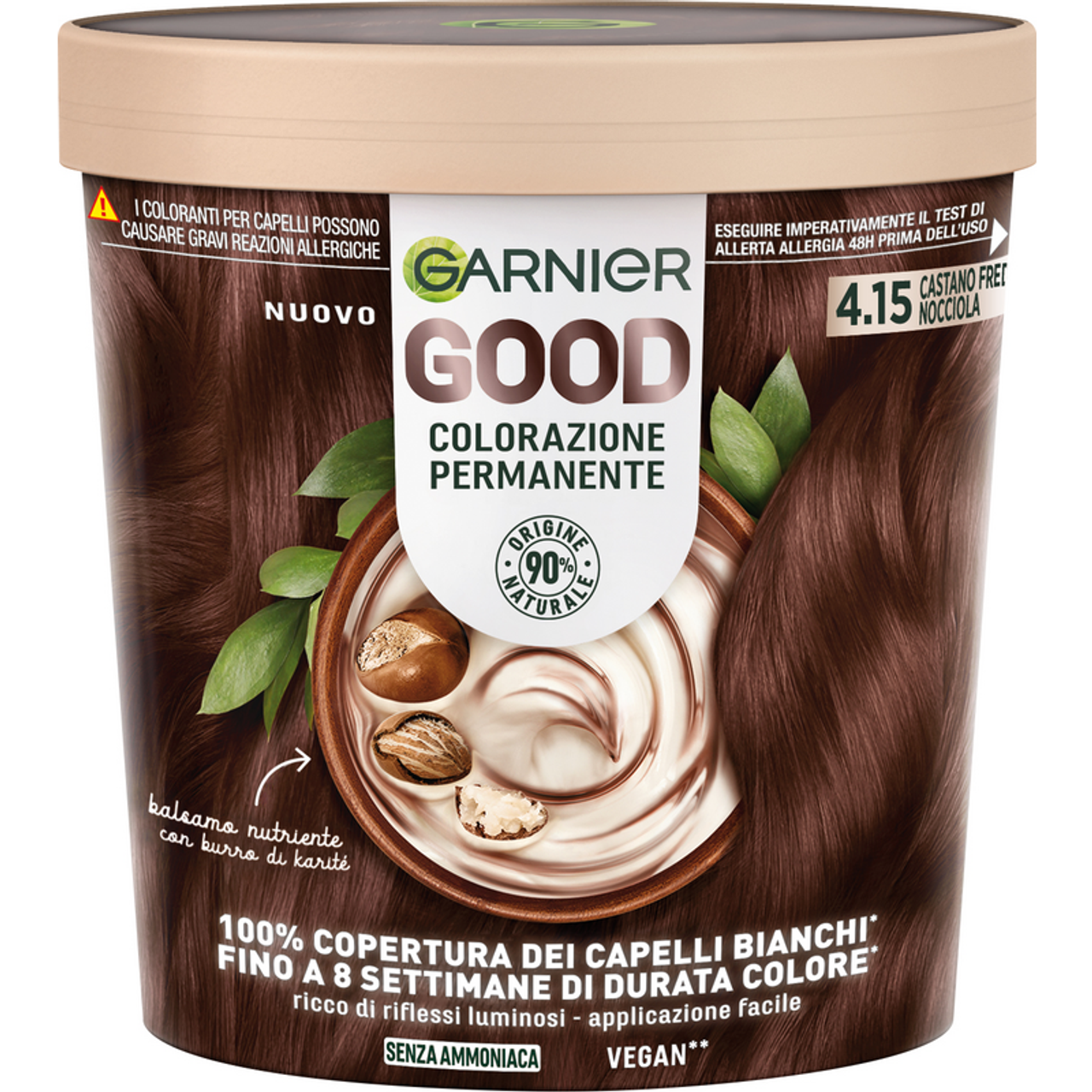 GARNIER GOOD COLORAZIONE PERMANENTE CASTANO FREDDO NOCCIOLA 4.15