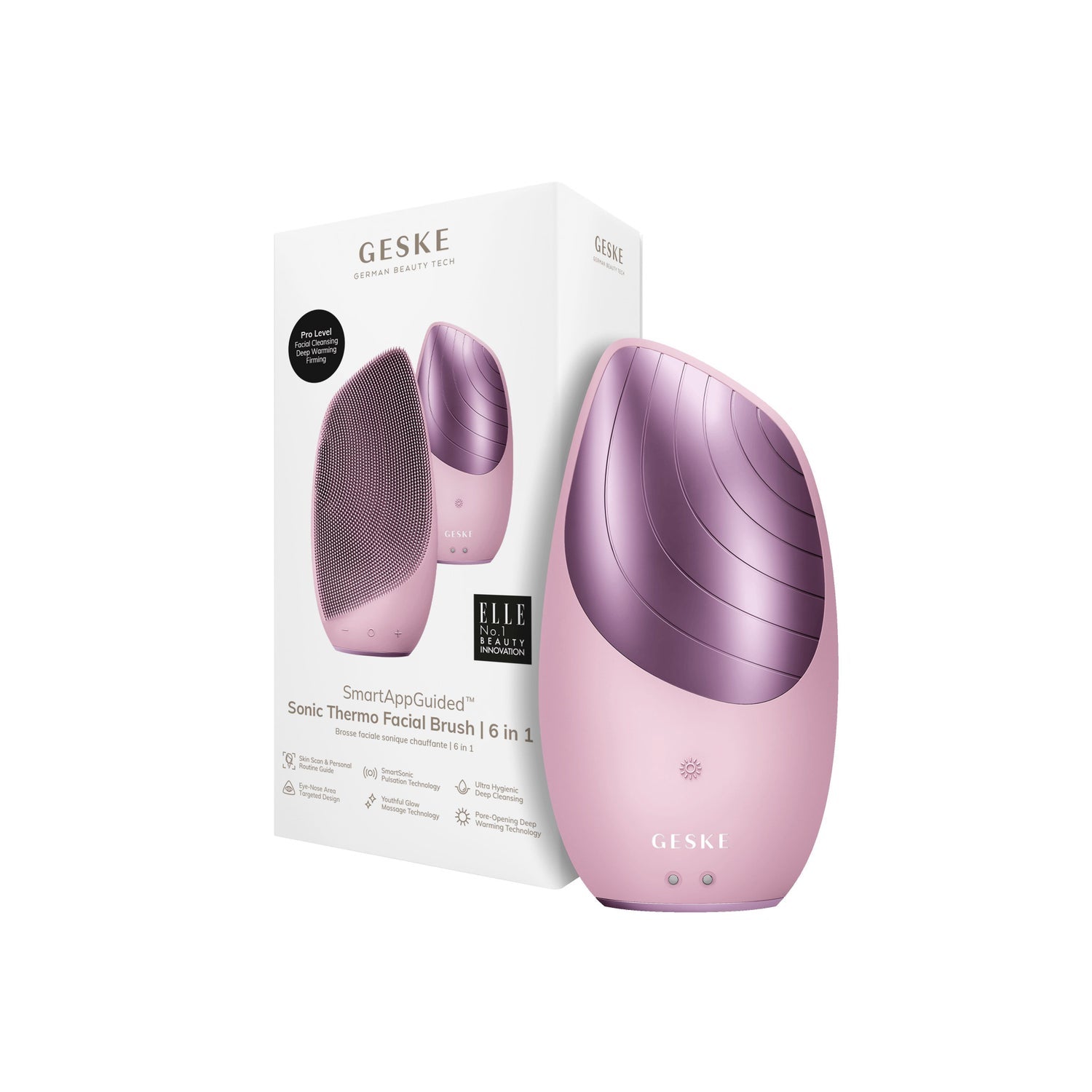 GESKE SONIC THERMO FACIAL BRUSH 6 IN 1 PINK