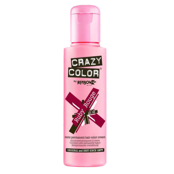 CRAZY COLOR SEMI-PERMANENT HAIR COLOR CREAM RUBY ROUGE 66 - Tre Pi Profumerie