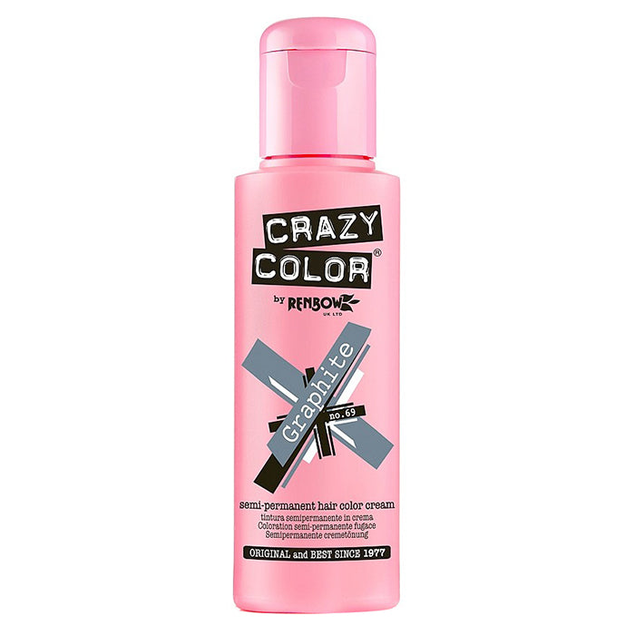 CRAZY COLOR SEMI-PERMANENT HAIR COLOR CREAM GRAPHITE 69 - Tre Pi Profumerie