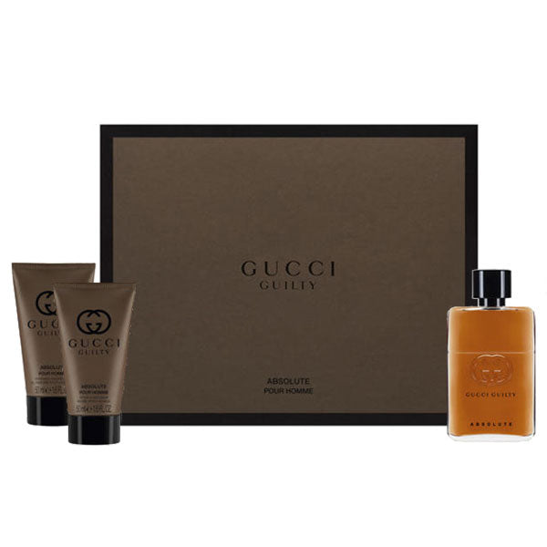 GUCCI GUILTY ABSOLUTE POUR HOMME COFANETTO EDP 50 + ASB 50 +SG - Tre Pi Profumerie