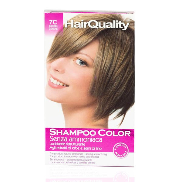 HAIR QUALITY SHAMPOO COLORORANTE CAPELLI BIONDO CENERE 7C - Tre Pi Profumerie
