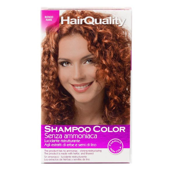 HAIR QUALITY SHAMPOO COLORORANTE CAPELLI BIONDO RAME - Tre Pi Profumerie