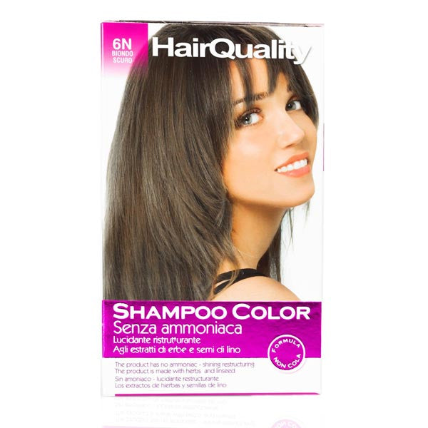 HAIR QUALITY SHAMPOO COLORORANTE CAPELLI BIONDO SCURO 6 - Tre Pi Profumerie