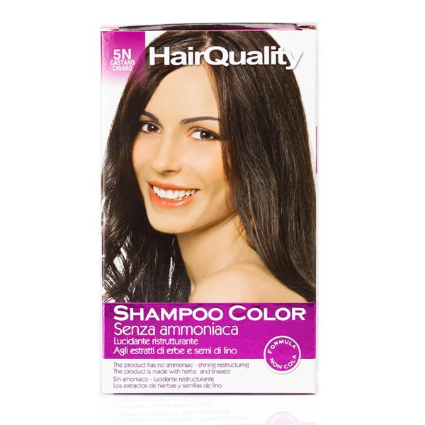 HAIR QUALITY SHAMPOO COLORORANTE CAPELLI CASTANO CHIARO 5N - Tre Pi Profumerie