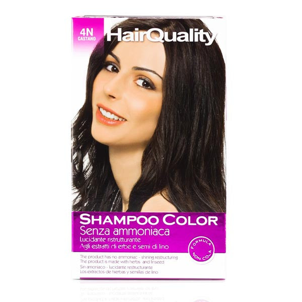 HAIR QUALITY SHAMPOO COLORORANTE CAPELLI CASTANO 4N - Tre Pi Profumerie