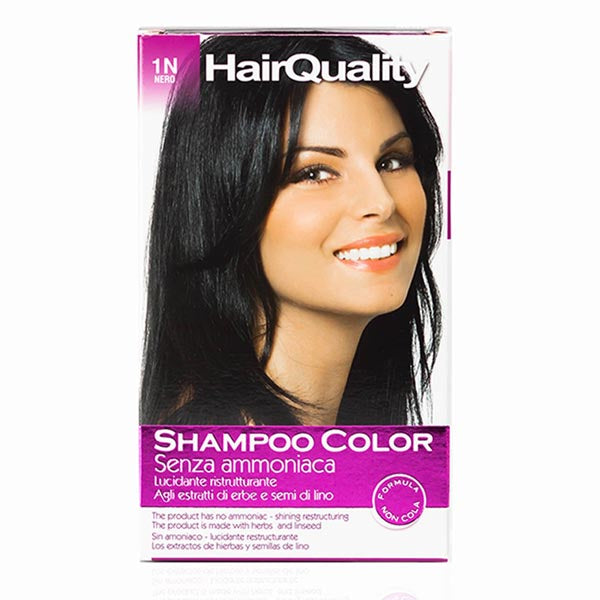HAIR QUALITY SHAMPOO COLORORANTE CAPELLI NERO 1N - Tre Pi Profumerie