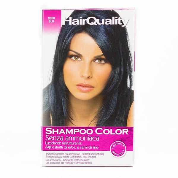 HAIR QUALITY SHAMPOO COLORORANTE CAPELLI NERO BLU - Tre Pi Profumerie