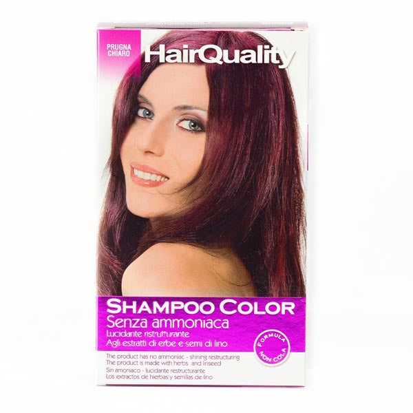HAIR QUALITY SHAMPOO COLORORANTE CAPELLI PRUGNA CHIARO - Tre Pi Profumerie