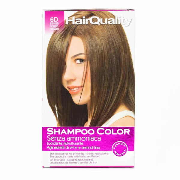 HAIR QUALITY SHAMPOO COLORORANTE CAPELLI BIONDO SCURO DORATO 6D - Tre Pi Profumerie