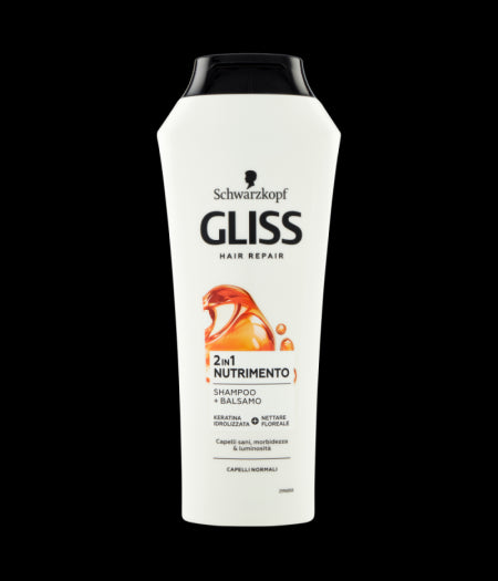 SCHWARZKOPF GLISS SHAMPOO 2IN1 NUTRIMENTO 225 ML - Tre Pi Profumerie