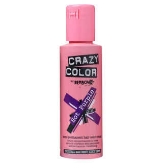 CRAZY COLOR SEMI-PERMANENT HAIR COLOR CREAM HOT PURPLE 62 - Tre Pi Profumerie