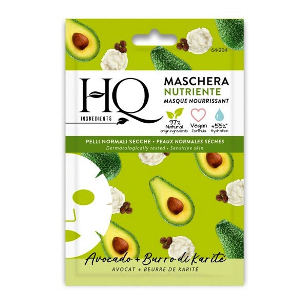 HQ MASCHERA VISO TESSUTO NUTRIENTE PELLI NORMALI SECCHE 12 ML - Tre Pi Profumerie