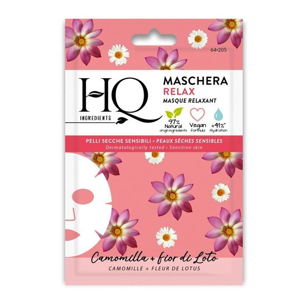 HQ MASCHERA VISO TESSUTO RELAX PELLI SECCHE SENSIBILI 12 ML - Tre Pi Profumerie