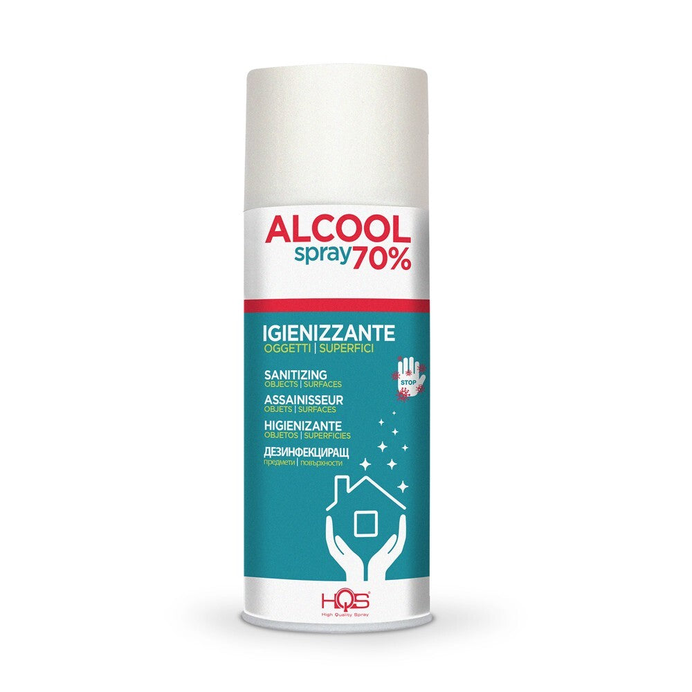 HQS ALCOOL SPRAY 70% ALCOOL IGIENIZZANTE OGGETTI E SUPERFICI 400
