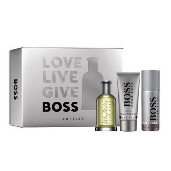 HUGO BOSS BOTTLED COFANETTO EDT 100 ML + DOCCIA + DEODORANTE - Tre Pi Profumerie