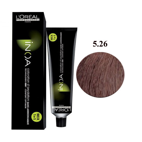 L'OREAL PROFESSIONNEL INOA CASTANO CHIARO IRISE ROSSO 5,26 - Tre Pi Profumerie