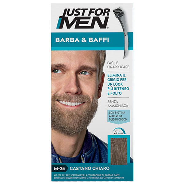 JUST FOR MEN BARBA E BAFFI ELIMINA IL GRIGIO CASTANO CHIARO - Tre Pi Profumerie