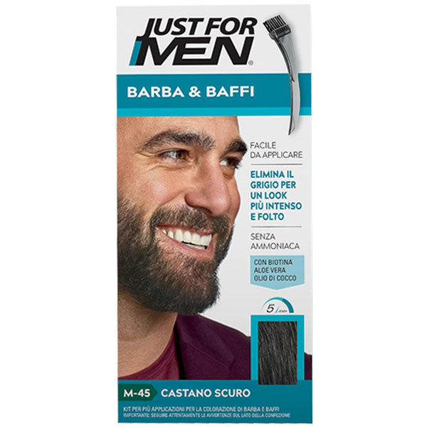 JUST FOR MEN BARBA E BAFFI ELIMINA IL GRIGIO CASTANO SCURO - Tre Pi Profumerie