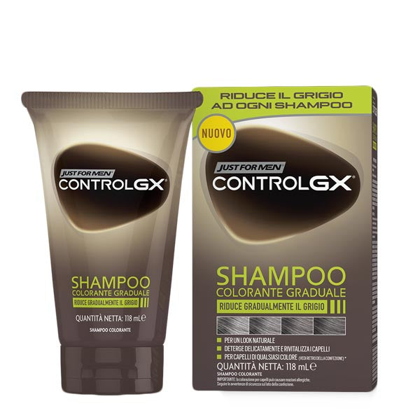JUST FOR MEN CONTROL GXSTD SHAMPOO COLORANTE GRADUALE 118 ML - Tre Pi Profumerie