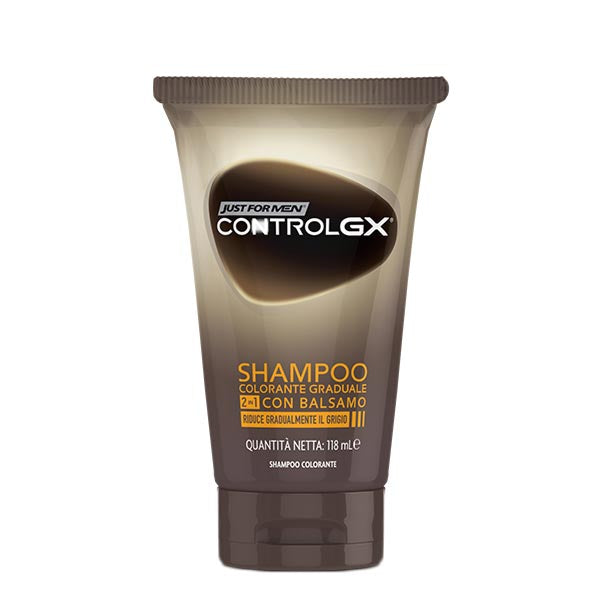 JUST FOR MEN CONTROL GXSTD SHAMPOO COLORANTE GRADUALE 2IN1 118M - Tre Pi Profumerie
