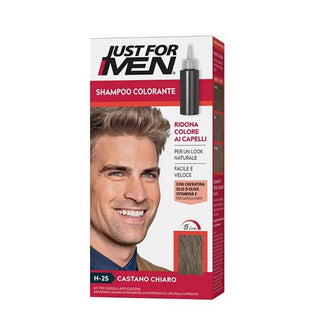 JUST FOR MEN SHAMPOO COLORANTE CASTANO CHIARO - Tre Pi Profumerie
