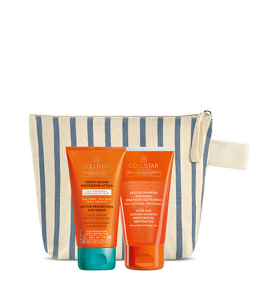 COLLISTAR CREMA SOLARE PROT ATTIVA SPF30 150ML + DOCCIA SHAMPOO - Tre Pi Profumerie