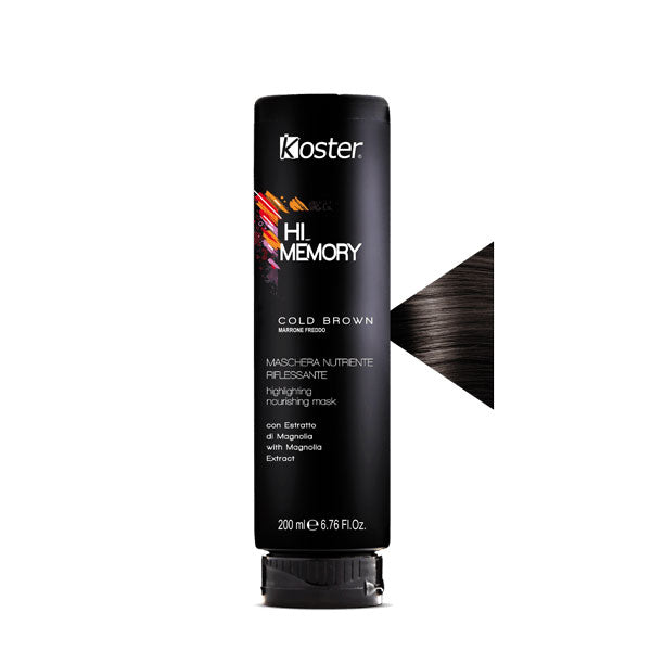 KOSTER HI MEMORY MASCHERA NUTRIENTE RIFLESSANTE COLD BROWN 200ML - Tre Pi Profumerie