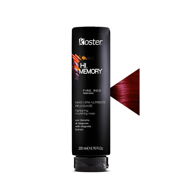 KOSTER HI MEMORY MASCHERA NUTRIENTE RIFLESSANTE FIRE RED 200 ML - Tre Pi Profumerie