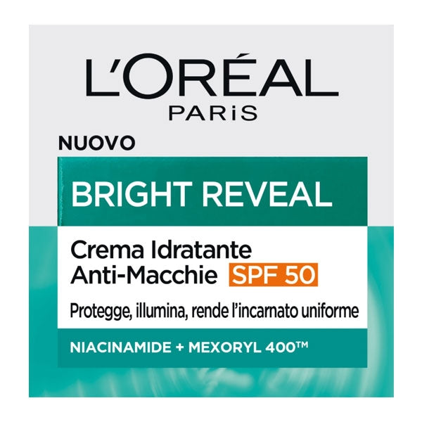 L'OREAL BRIGHT REVEAL CREMA IDRATANTE ANTI MACCHIE SPF50 50 ML - Tre Pi Profumerie