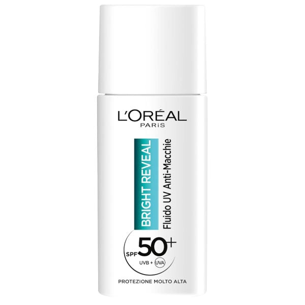 L'OREAL BRIGHT REVEAL FLUIDO UV ANTI MACCHIE SPF 50+ 50 ML - Tre Pi Profumerie