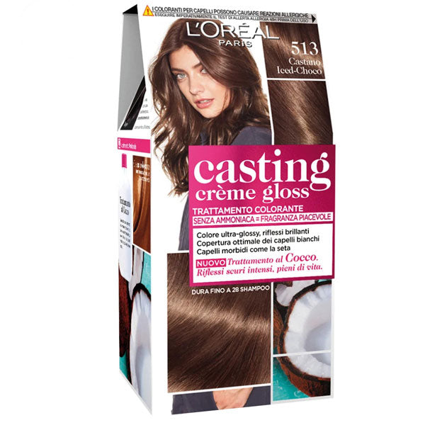 L'OREAL CASTING CREME GLOSS CASTANO ICED CHOCO 513 - Tre Pi Profumerie