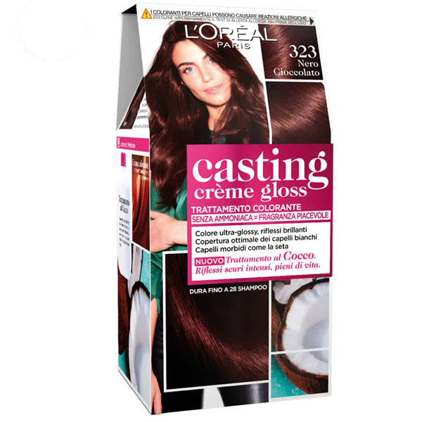 L'OREAL CASTING CREME GLOSS NERO CIOCCOLATO 323 - Tre Pi Profumerie