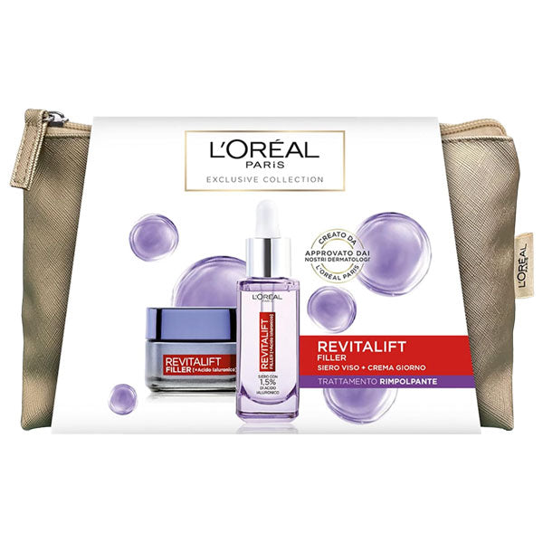 L'OREAL COFANETTO SIEROANTI-RUGHE 30 ML + CREMA GIORNO 50 ML - Tre Pi Profumerie
