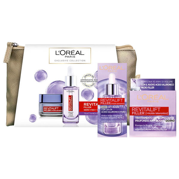 L'OREAL COFANETTO SIEROANTI-RUGHE 30 ML + CREMA GIORNO 50 ML - Tre Pi Profumerie