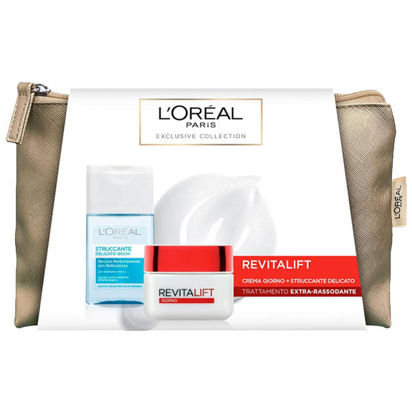L'OREAL COFANETTO STRUCCANTE OCCHI + REVITALIFT CREMA GIORNO - Tre Pi Profumerie