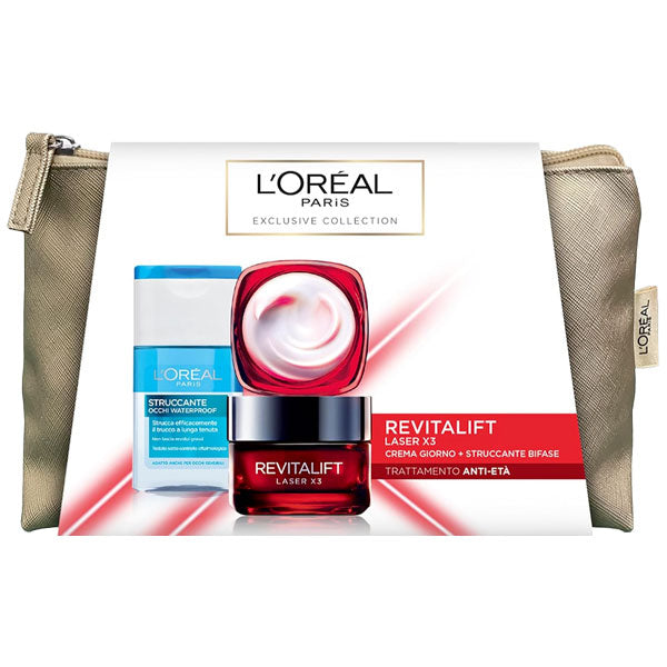 L'OREAL COFANETTO STRUCCANTE OCCHI + REVITALIFT CREMA LASER X3 - Tre Pi Profumerie