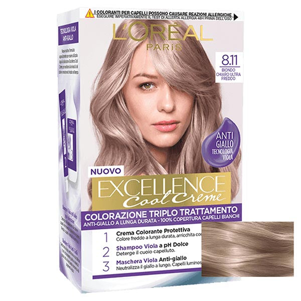 L'OREAL EXCELLENCE BIONDO CHIARO ULTRA FREDDO 8.11 - Tre Pi Profumerie