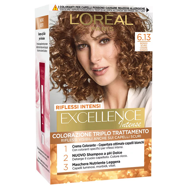 L'OREAL EXCELLENCE BIONDO SCURO CENERE DORATO 6.13 - Tre Pi Profumerie