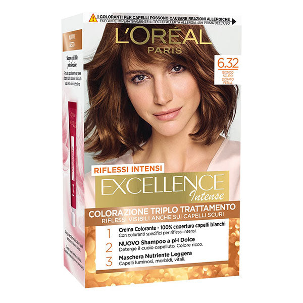 L'OREAL EXCELLENCE RIFLESSI BIONDO SCURO DORATO PERLA 6,32 - Tre Pi Profumerie