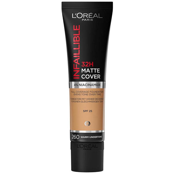 L'OREAL FONDOTINTA INFAILLIBLE 32H MATTE COVER SOLEIL DORE 260 - Tre Pi Profumerie