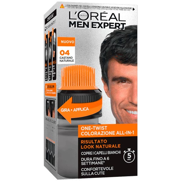 L'OREAL MEN EXPERT COLORAZIONE ALL IN 1 CASTANO NATURALE 04 - Tre Pi Profumerie